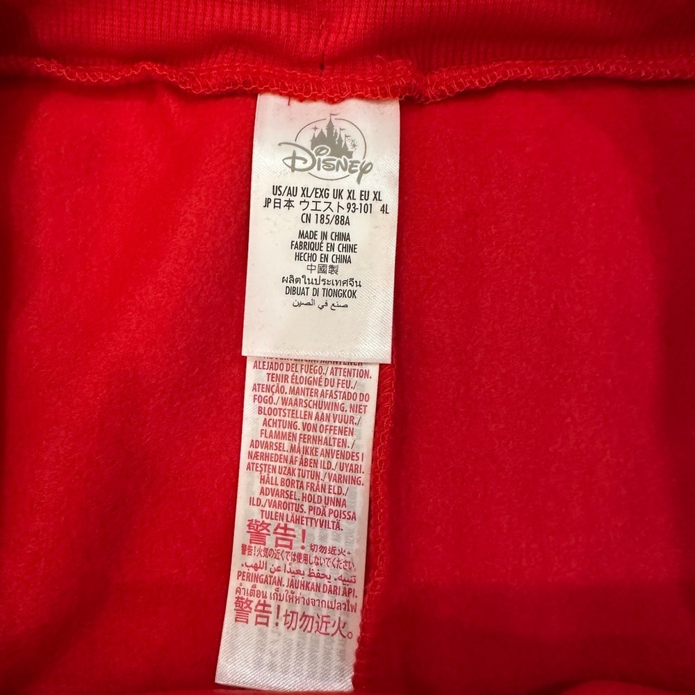 Disney Parks Red Minnie Mouse Track Jogger Sweat Pants - Picture 5 of 7